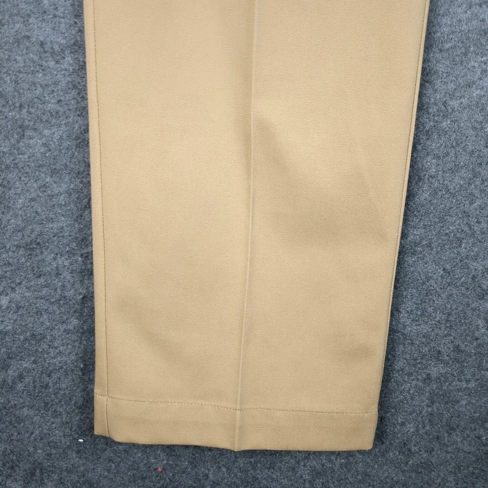 Lanesboro‎ Mens Pleated Khaki Pants 32W x 30L Iron Free Expandable Waist Cotton